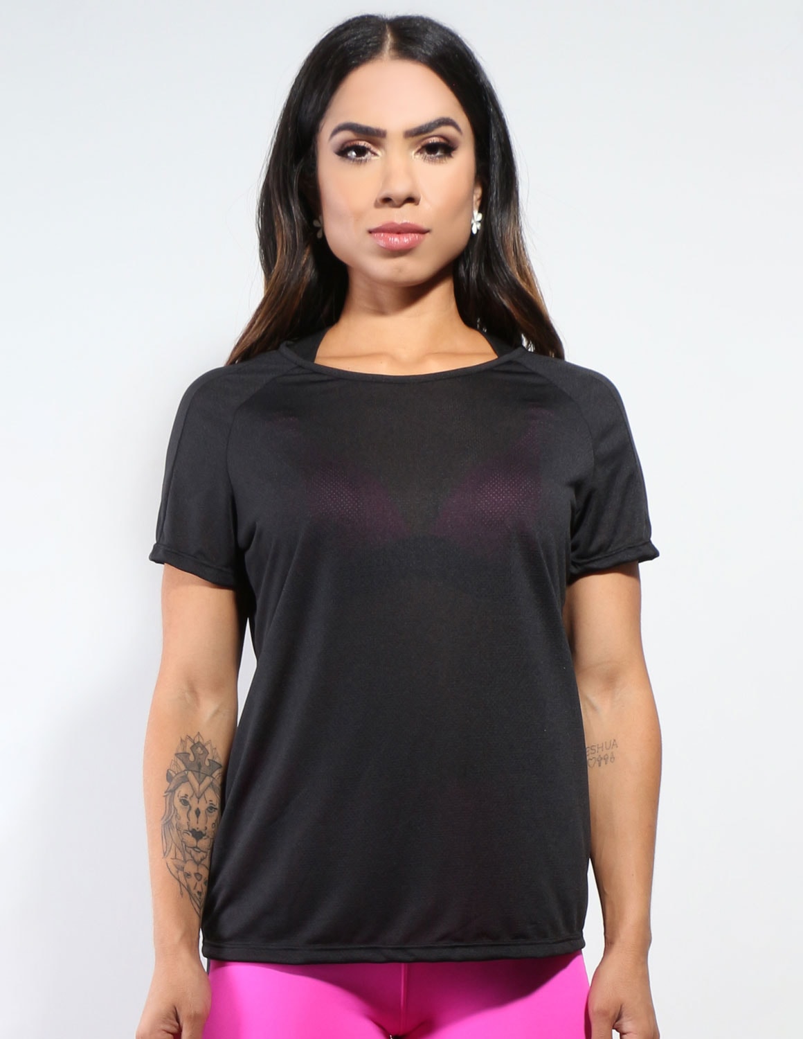 Blusa para Academia em Dry Fit Preto | Ref: 3.3.2161-01