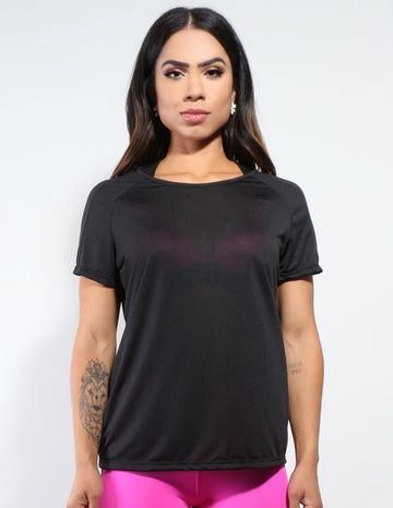 Blusa para Academia em Dry Fit Preto | Ref: 3.3.2161-01