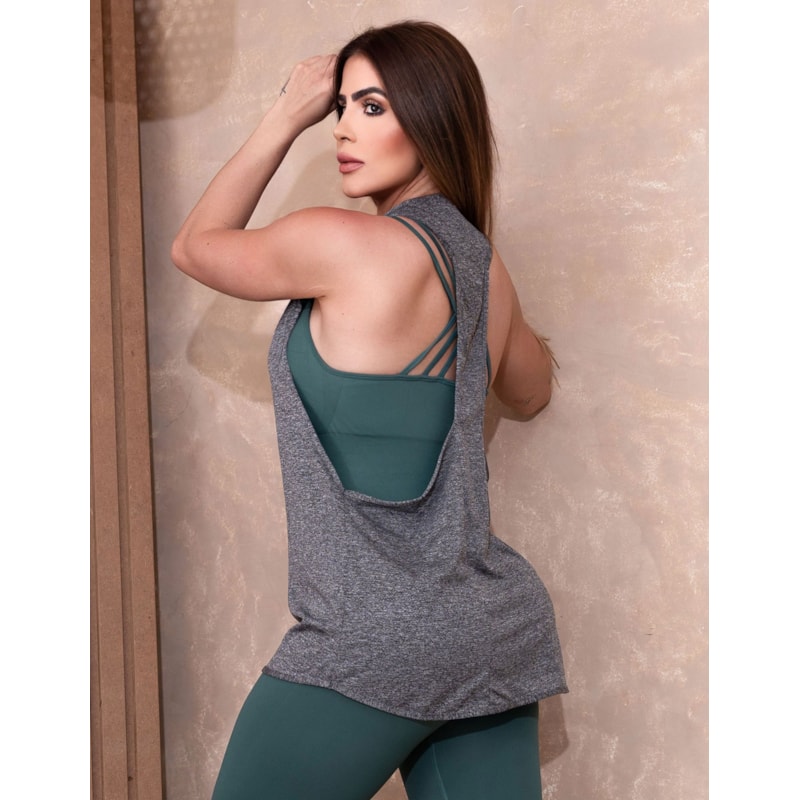 Regata Fitmoda Feminina Mescla Em Dry Fit | Ref: 3.3.2165-03