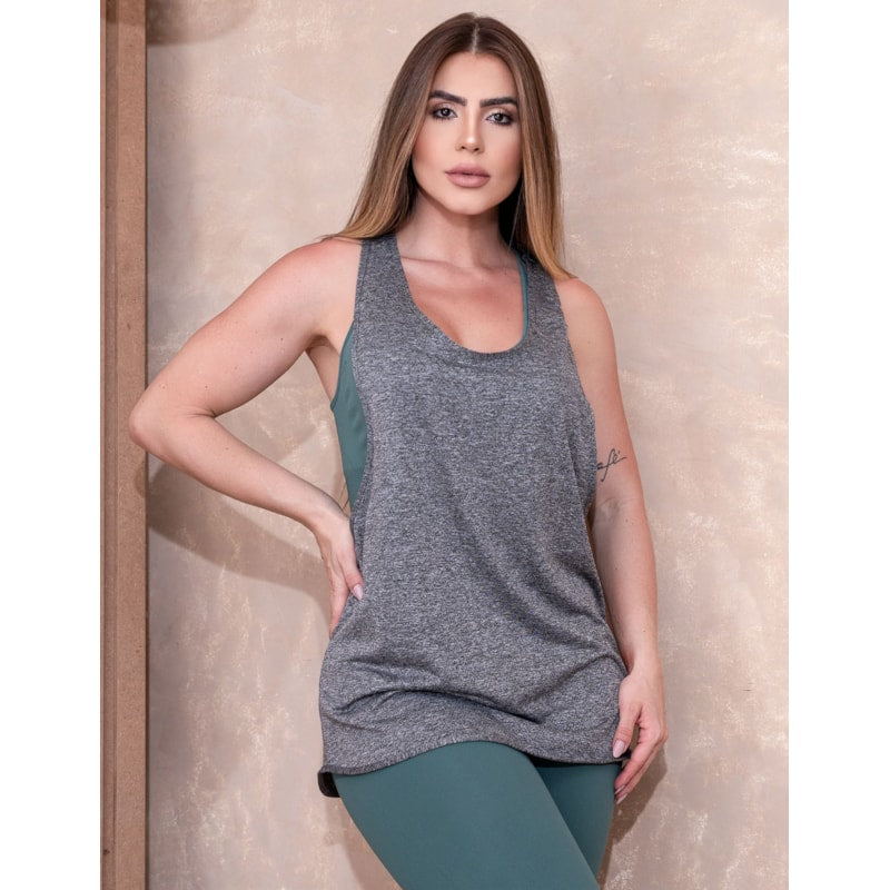 Regata Fitmoda Feminina Mescla Em Dry Fit | Ref: 3.3.2165-03