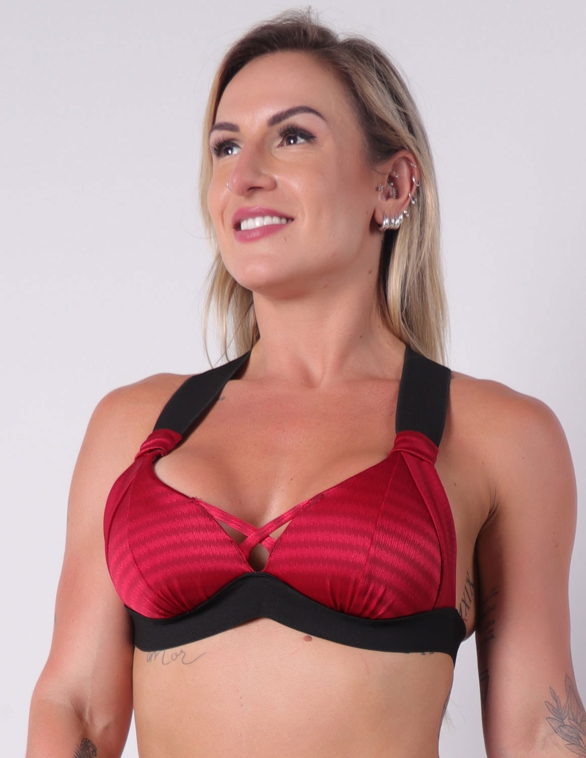 Top Feminino em Ikat Vermelho | Ref: 3.3.2367-11