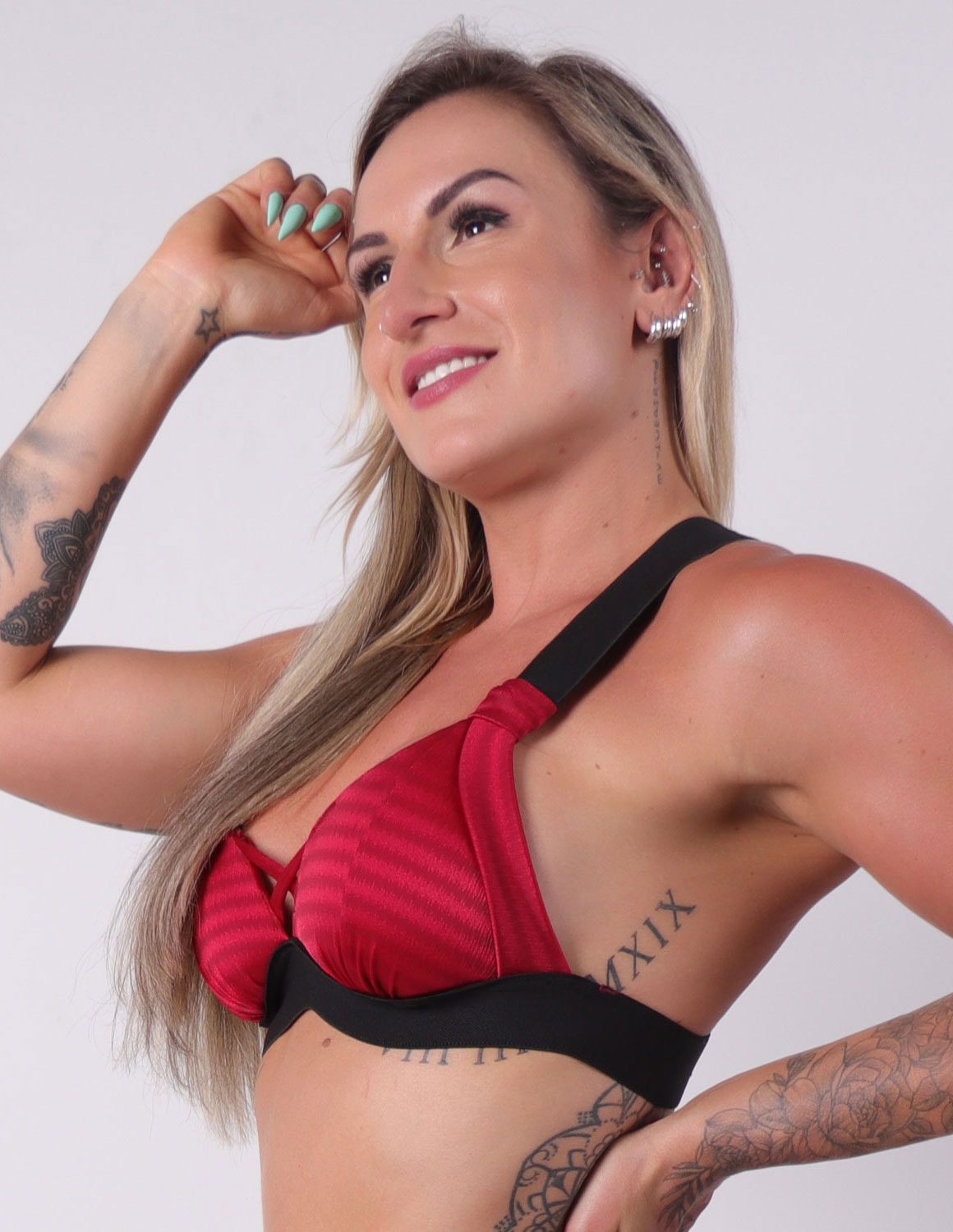 Top Feminino em Ikat Vermelho | Ref: 3.3.2367-11
