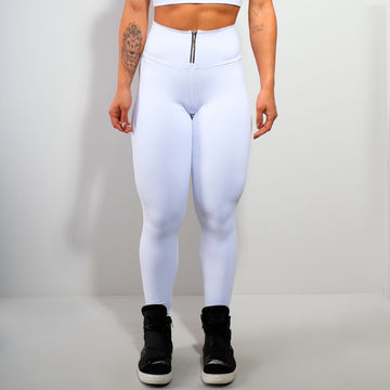 Calça Branca em Poliamida com Zíper | Ref: 3.3.2421-02