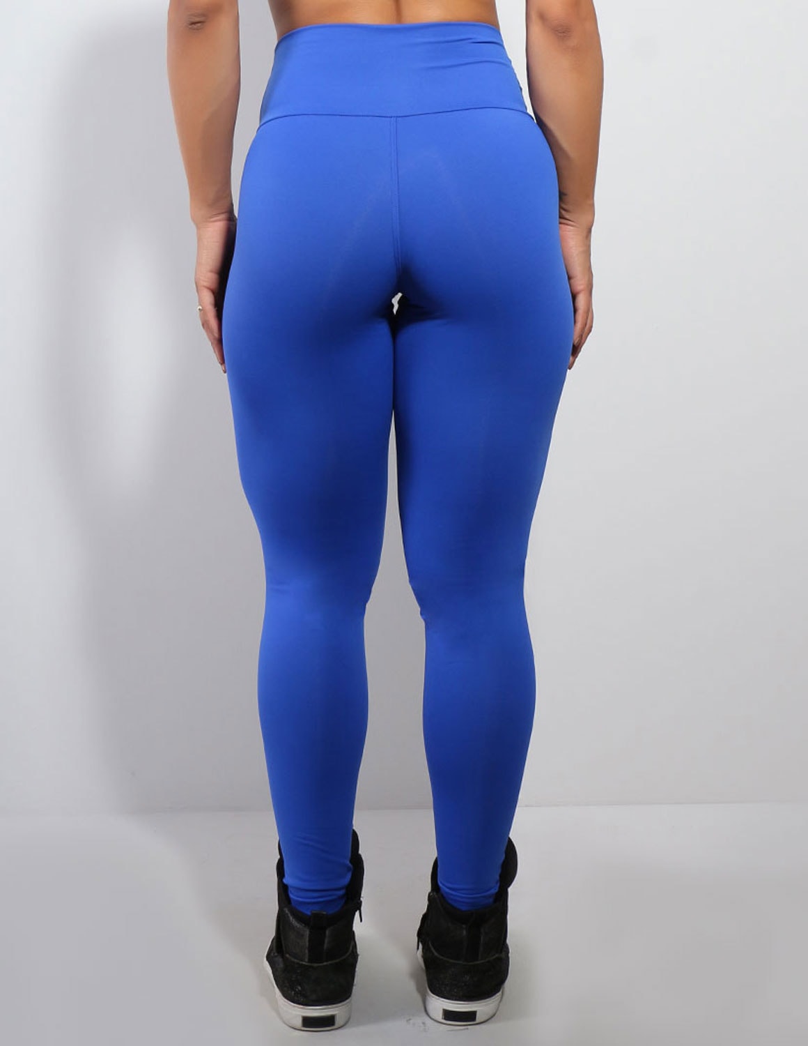 Calça Legging Azul Bic em Poliamida com Fecho de Zíper | Ref: 3.3.2421-20
