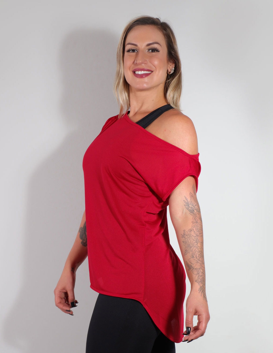 Blusa Vinho Ombro Só em Dry Fit | Ref: 3.3.2438-24