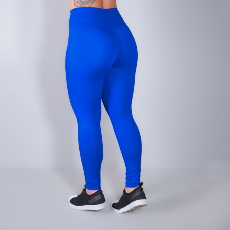 Calça Fitness Empina Bumbum em Poliamida Azul Bic | Ref: 3.3.2449-20