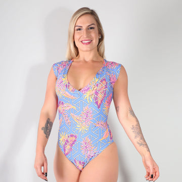 Body Fitness Estampado sem Bojo com Forro Interno | Ref: 3.3.2458-3137