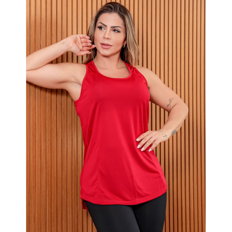 Camiseta Longuete Feminina em Dry Fit Vinho | Ref: 3.3.2500-24