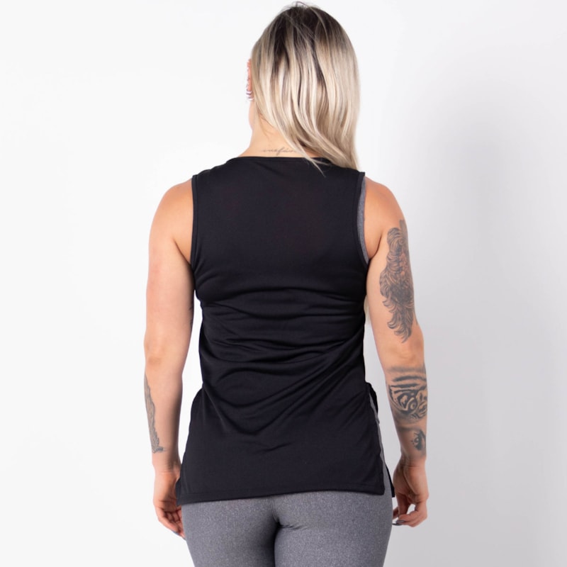 Regata Fitness Feminina em Dry Fit Preto | Ref: 3.3.2556-01