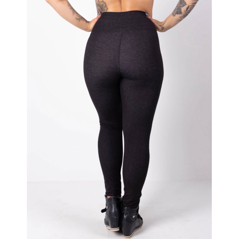 Calça Legging Preta Cintura Alta em Viscose Estilo Jeans | Ref: 3.3.2566-01