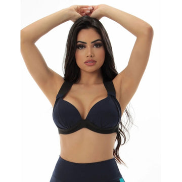 Top Fitness Azul Marinho com Bojo | Ref: 4.4.1199-18