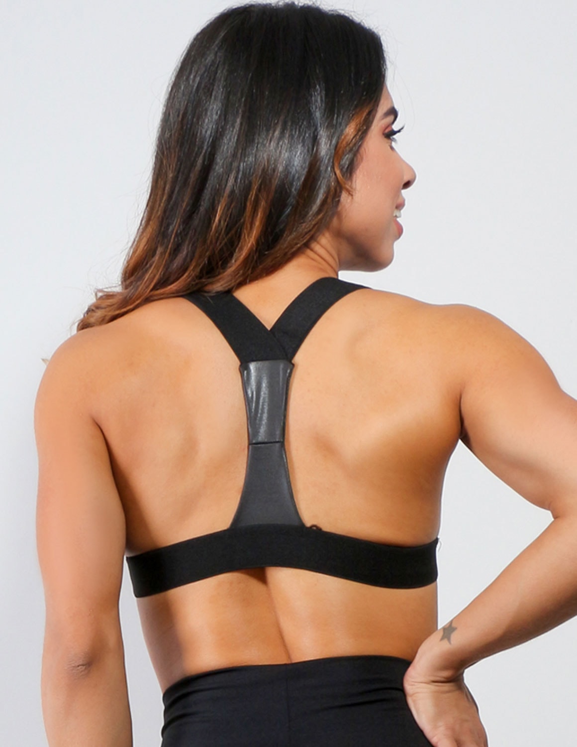Top com Bojo em Cirrê Preto | Ref: 4.4.1199CIR-01