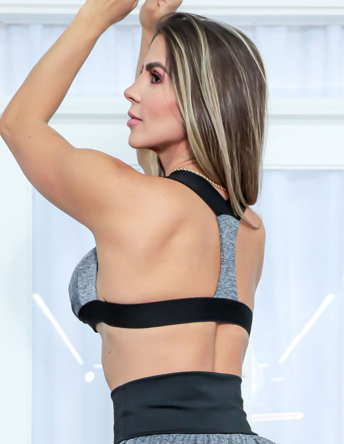 Top Fitness em Dry Fit com Bojo Mescla | Ref: 4.4.1199DRY-03