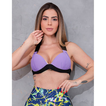 Top Fitness com Bojo em Dry Fit Roxo | Ref: 4.4.1199DRY-10