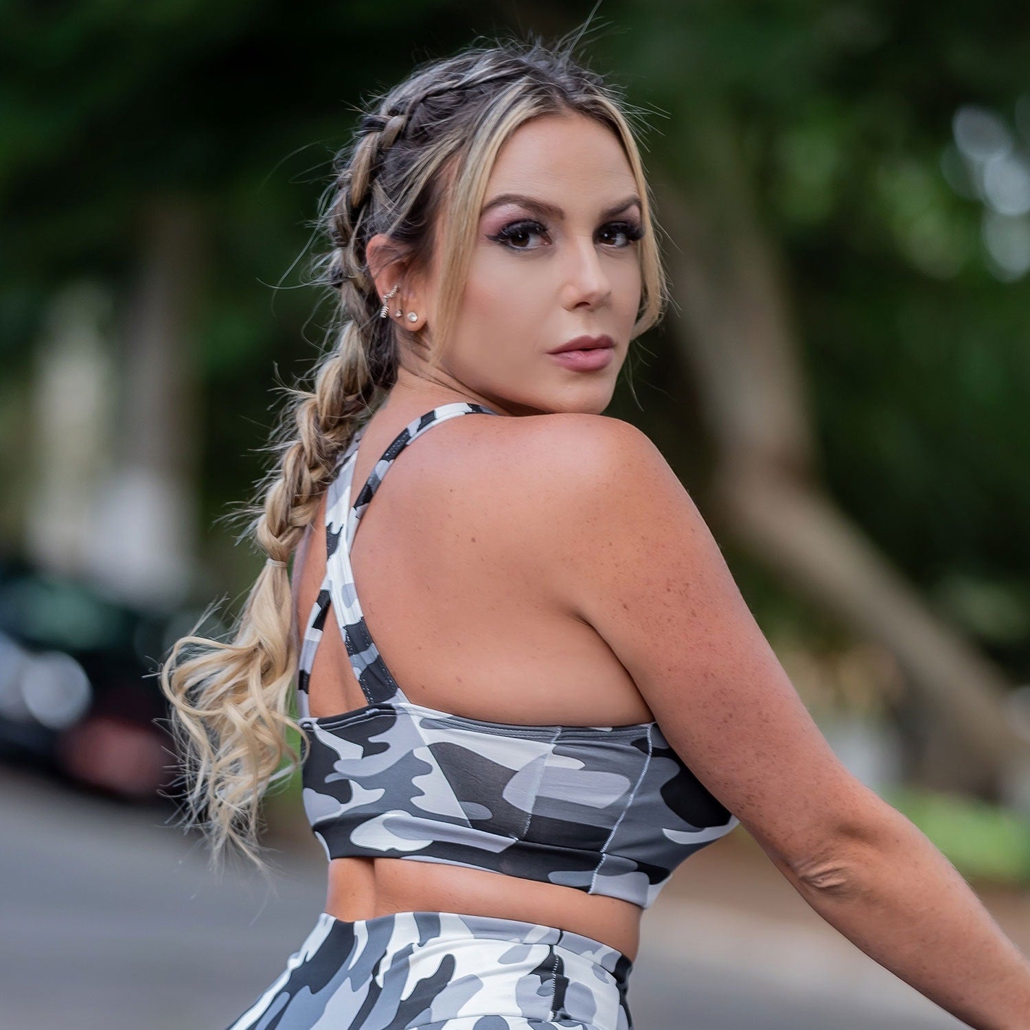 Cropped com Bojo e Estampa Camuflada | Ref: 4.4.1590-3197
