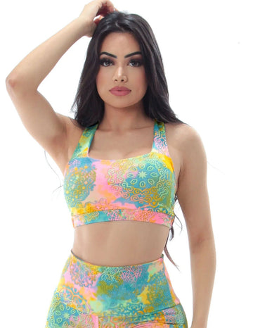 Top Fitness Estampado com Bojo Removível | Ref: 4.4.1590-3199