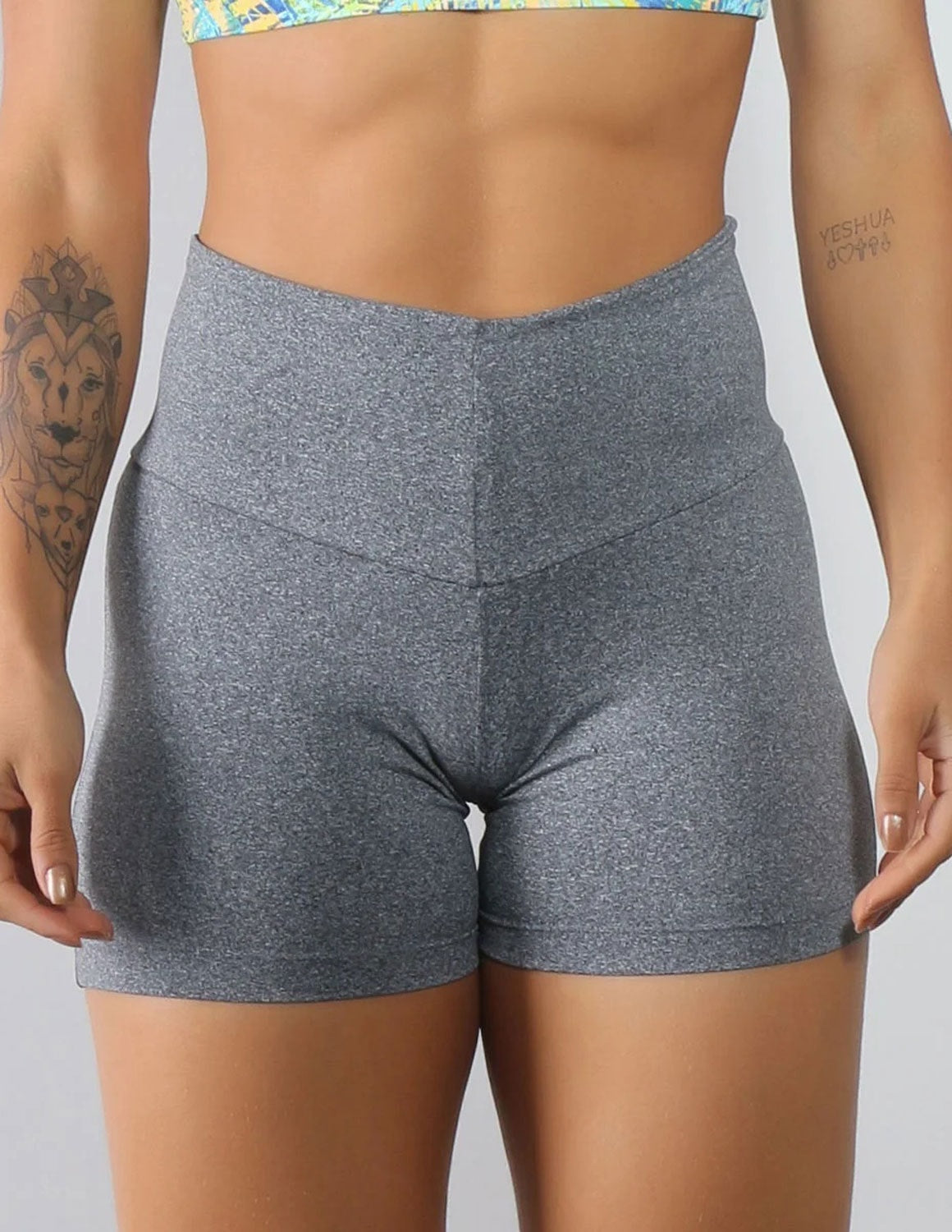 Short Fitness em Suplex de Poliéster Mescla | Ref: 4.4.1602-03