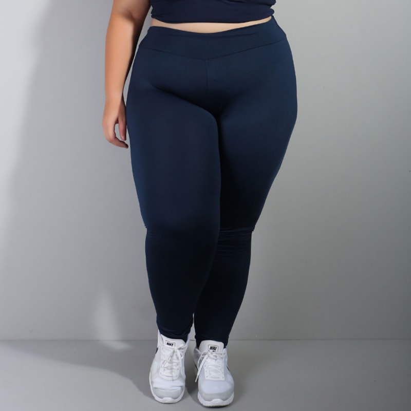 Calça Feminina Plus Size Azul Marinho | Ref: 4.4.1696-18