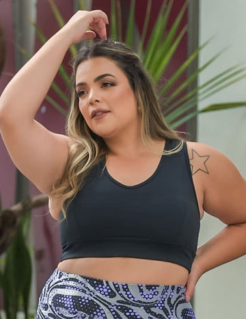Top Plus Size Nadador Preto | Ref: 4.4.1699-01