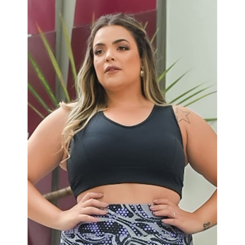 Top Plus Size Nadador Preto | Ref: 4.4.1699-01