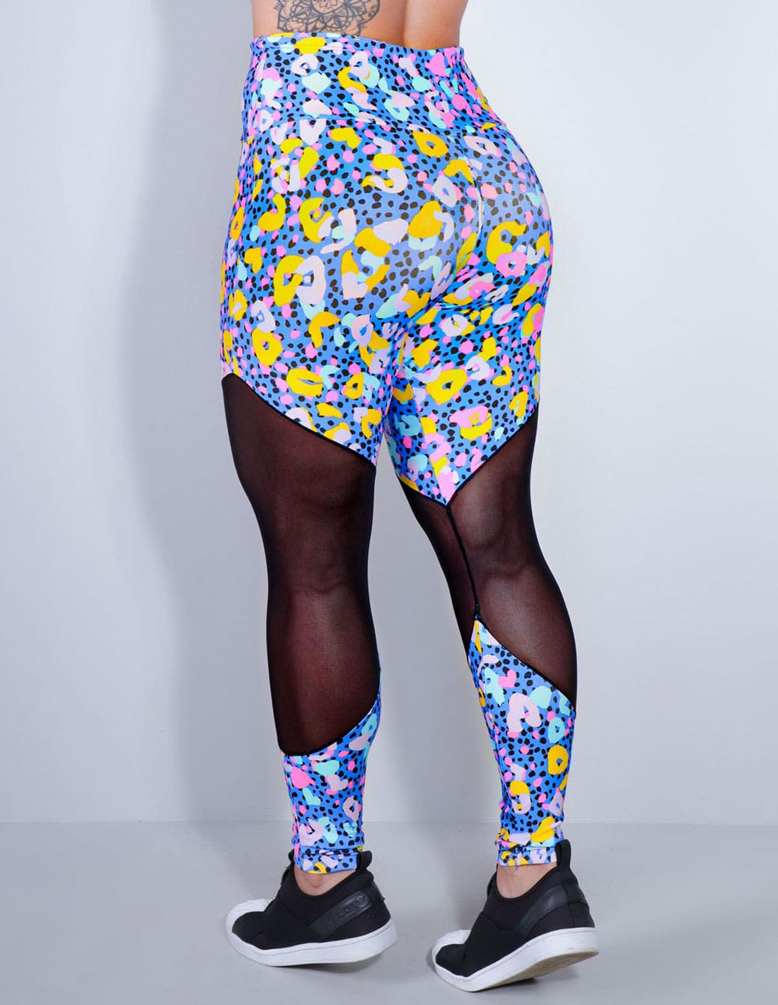 Calça Fitness estampada com Tule | Ref: 4.4.1712-3168