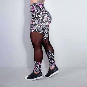 Calça Feminina com Estampa e Recortes de Tule | Ref: 4.4.1712-3178