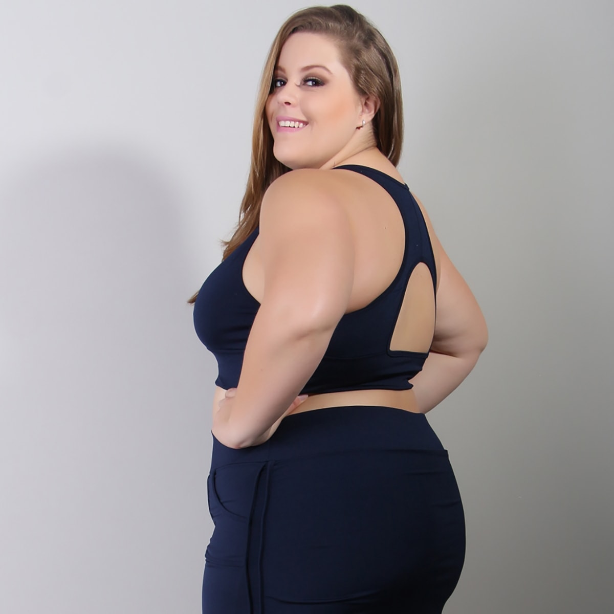 Top Plus Size para Academia Azul Marinho sem Bojo | Ref: 4.4.1719-18