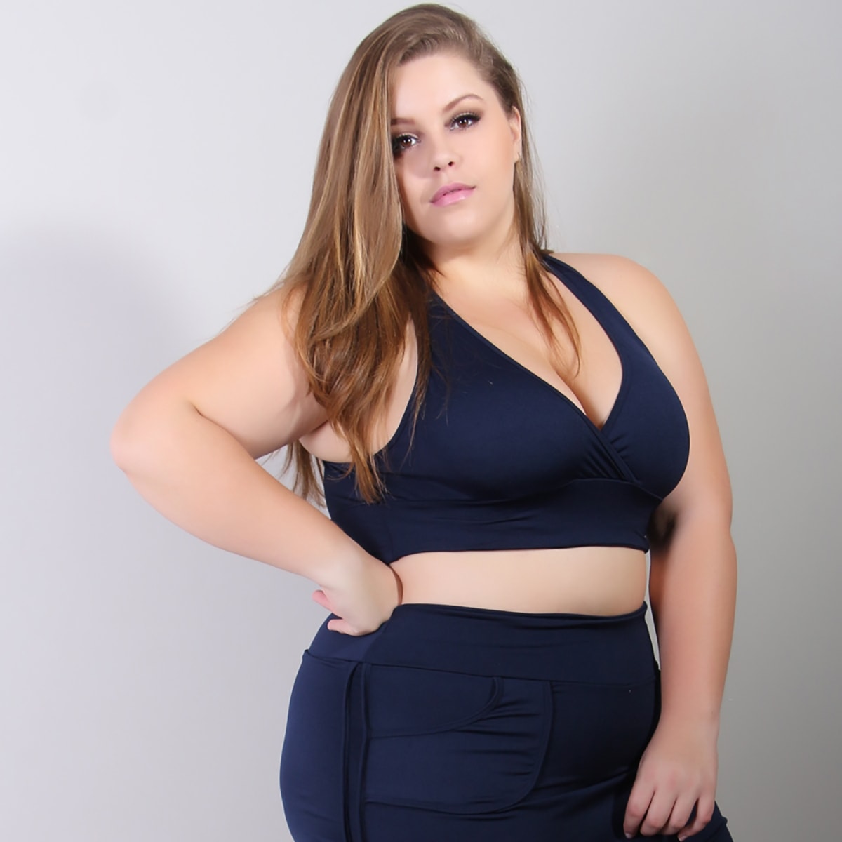 Top Plus Size para Academia Azul Marinho sem Bojo | Ref: 4.4.1719-18