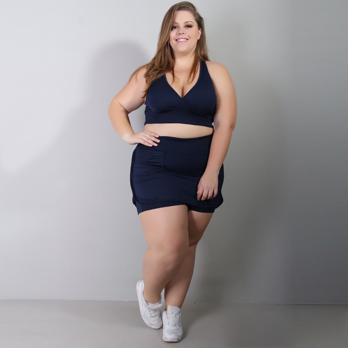 Top Plus Size para Academia Azul Marinho sem Bojo | Ref: 4.4.1719-18