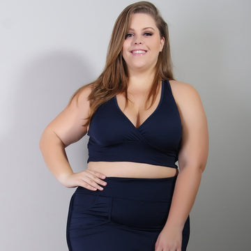 Top Plus Size para Academia Azul Marinho sem Bojo | Ref: 4.4.1719-18