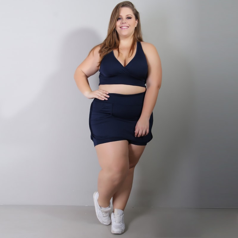 Top Plus Size para Academia Azul Marinho sem Bojo | Ref: 4.4.1719-18