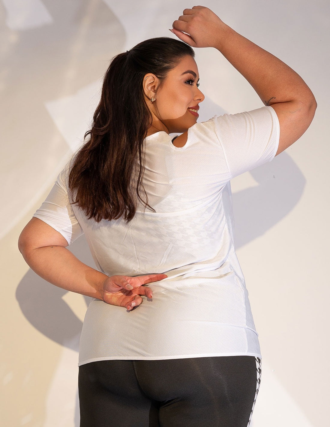 Blusa Fitness Plus Size Dry Fit Branca | Ref: 4.4.1751-02