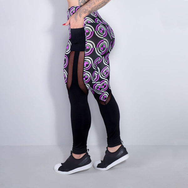 Calça Feminina Estampada com Tule e Bolsos | Ref: 4.4.1815-3184