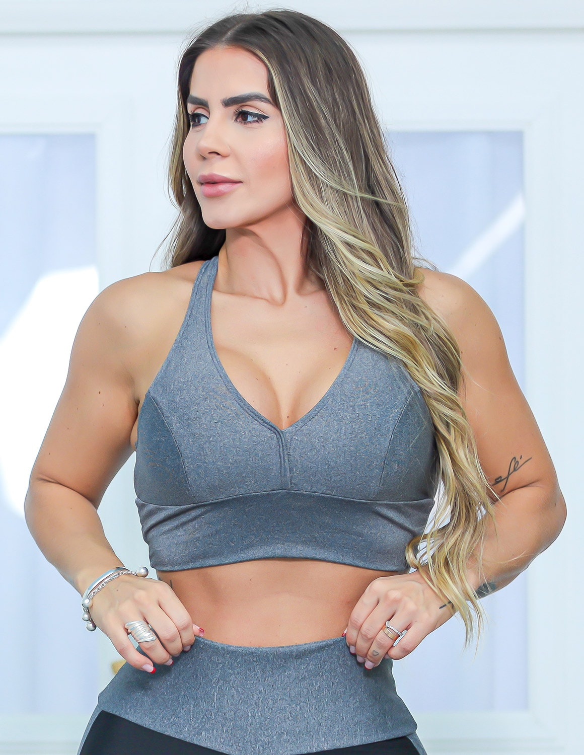 Cropped Feminino para Academia com Bojo Removível | Ref: 4.4.1820-03