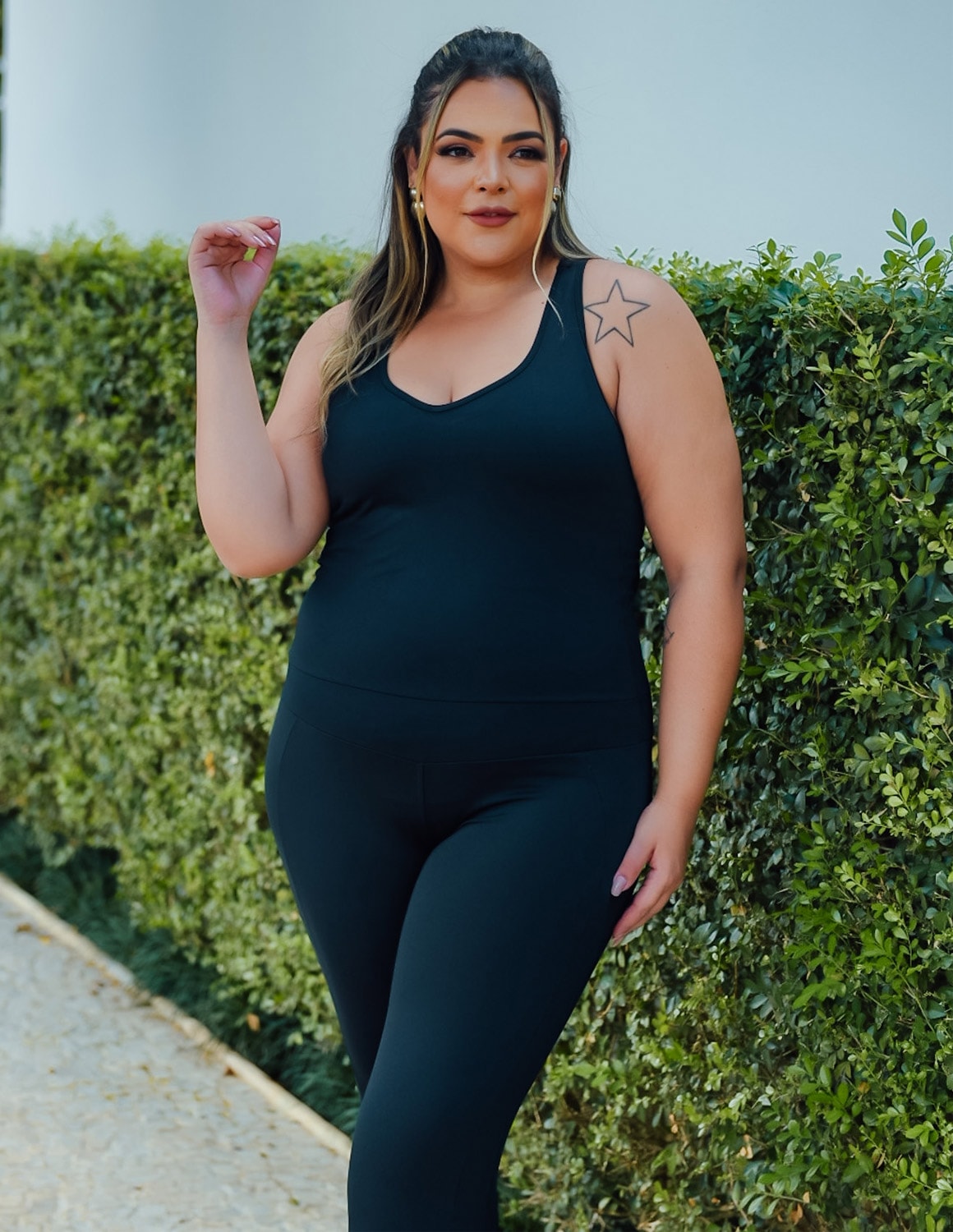 Macacão Plus Size Preto | Ref: 4.4.4052-01