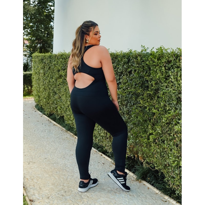 Macacão Plus Size Preto | Ref: 4.4.4052-01