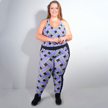 Macacão Fitness Plus Size sem Bojo Estampado | Ref: 4.4.4052-3122
