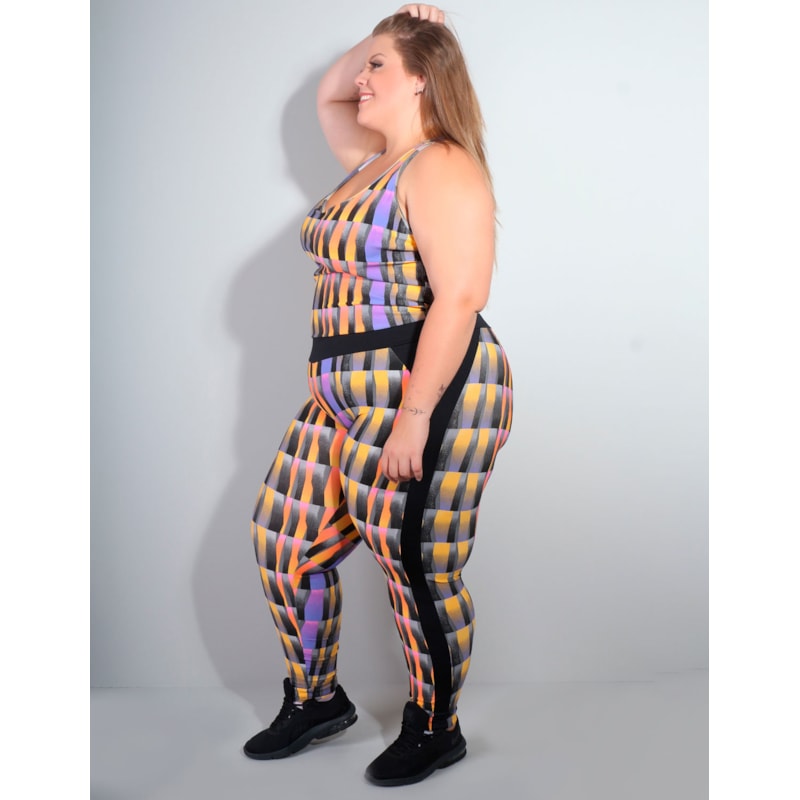 Macacão Plus Size Feminino Estampado | Ref: 4.4.4052-3126