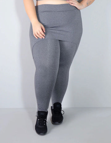Calça Legging Plus Size Mescla com Tapa Bumbum | Ref: 4.4.4055-03