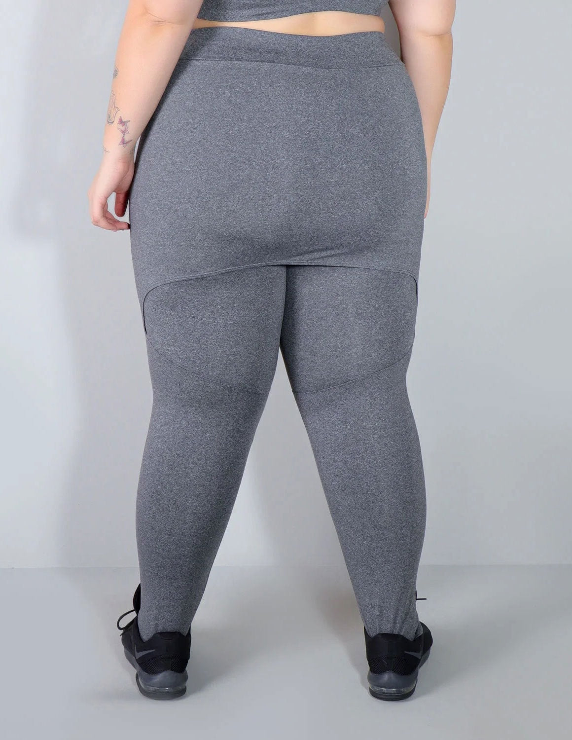 Calça Legging Plus Size Mescla com Tapa Bumbum | Ref: 4.4.4055-03