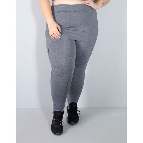 Calça Legging Plus Size Mescla com Tapa Bumbum | Ref: 4.4.4055-03