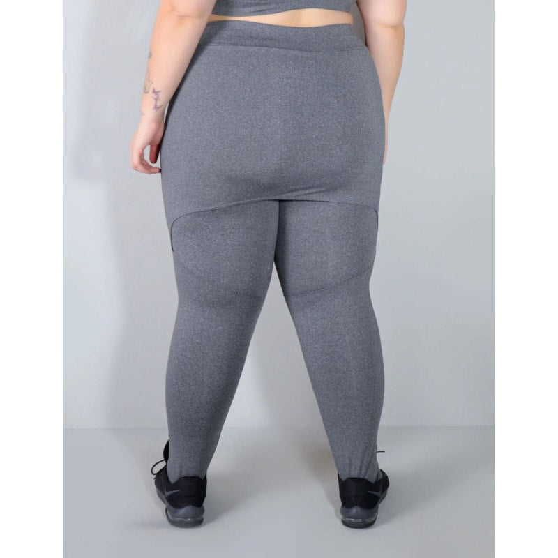 Calça Legging Plus Size Mescla com Tapa Bumbum | Ref: 4.4.4055-03