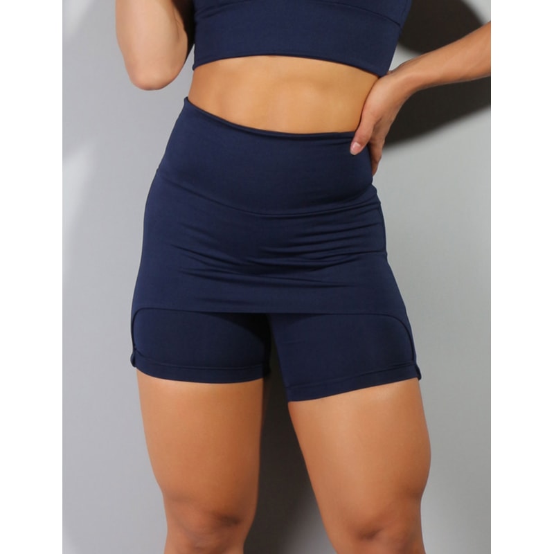 Short Saia Feminino para Academia Azul Marinho | Ref: 4.4.4063-18
