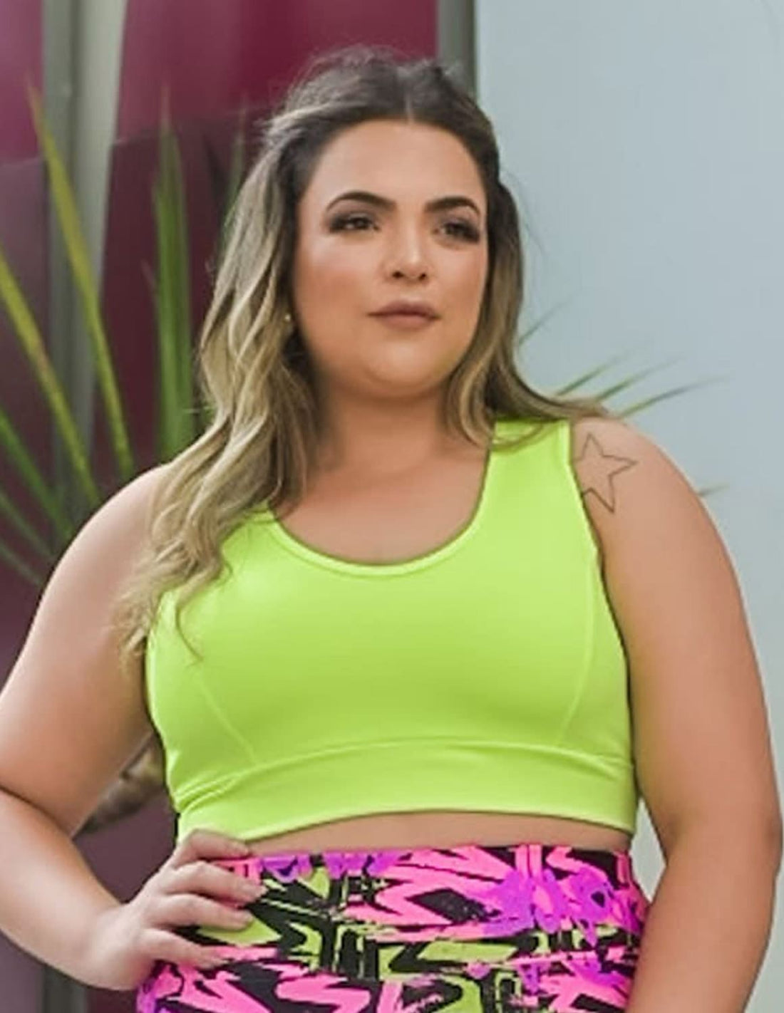 Cropped Plus Size Amarelo Neon | Ref: 4.4.4125-36