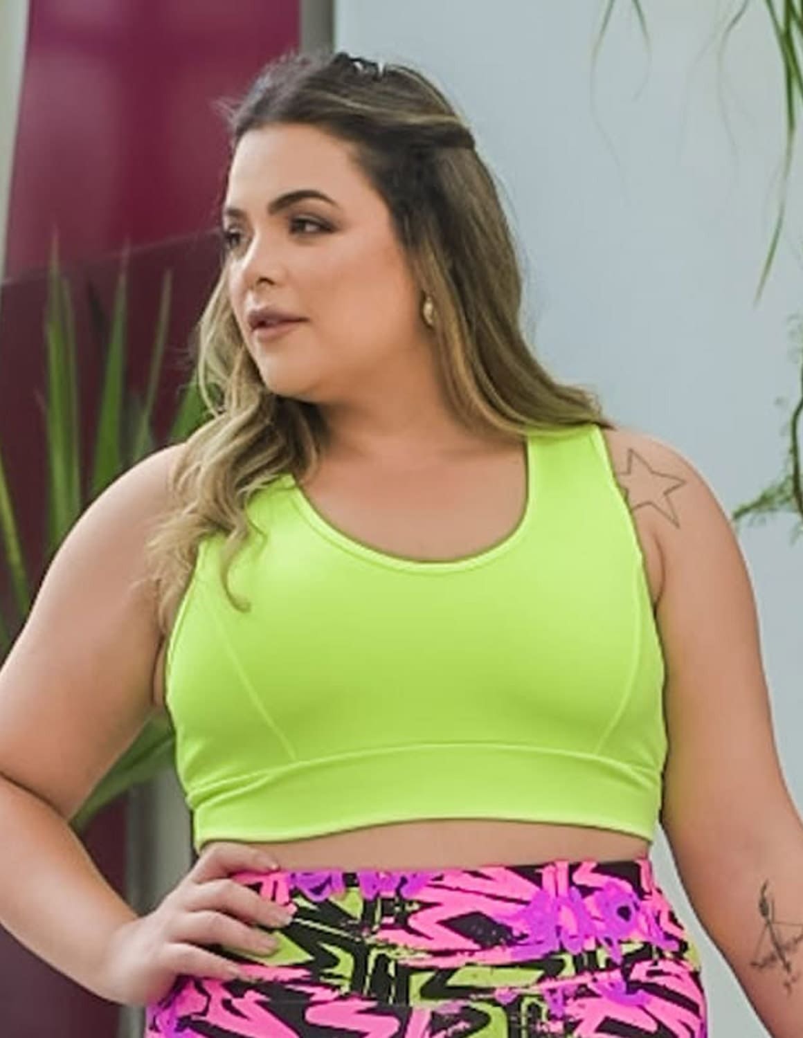 Cropped Plus Size Amarelo Neon | Ref: 4.4.4125-36