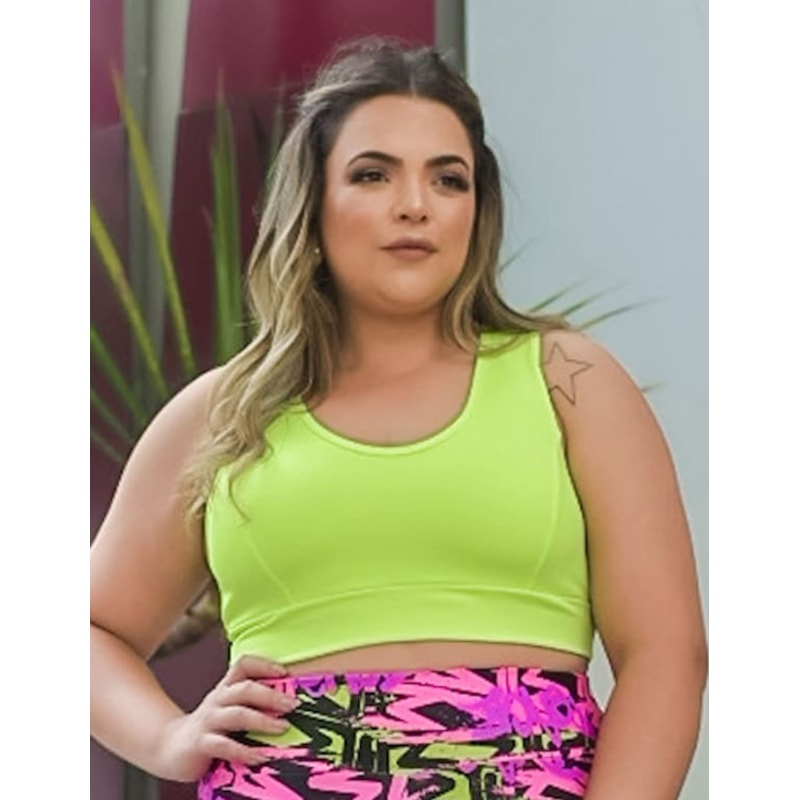 Cropped Plus Size Amarelo Neon | Ref: 4.4.4125-36