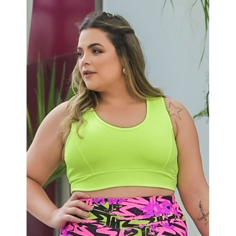 Cropped Plus Size Amarelo Neon | Ref: 4.4.4125-36