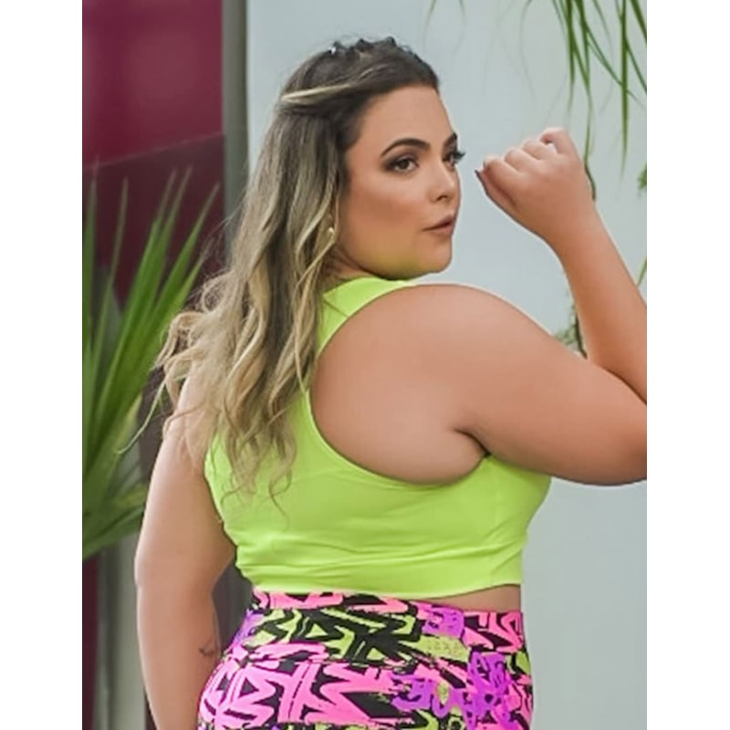Cropped Plus Size Amarelo Neon | Ref: 4.4.4125-36