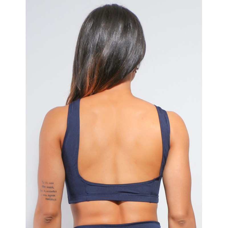 Cropped Feminino Azul Marinho sem Bojo | Ref: 4.4.4130-18