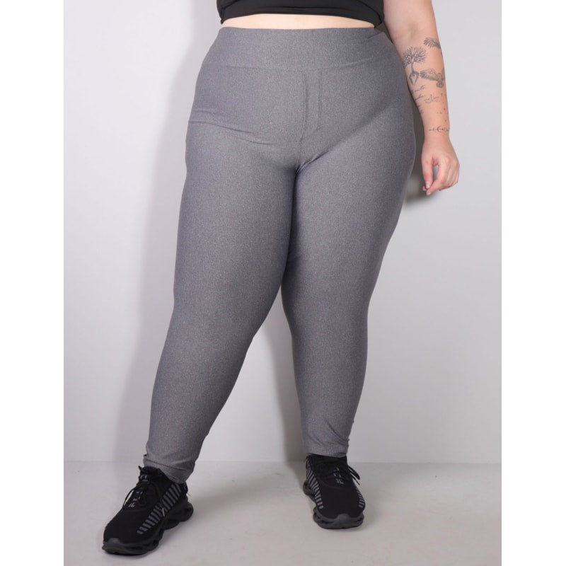 Calça Legging Plus Size Mescla com Bolsos | Ref: 4.4.4156-03